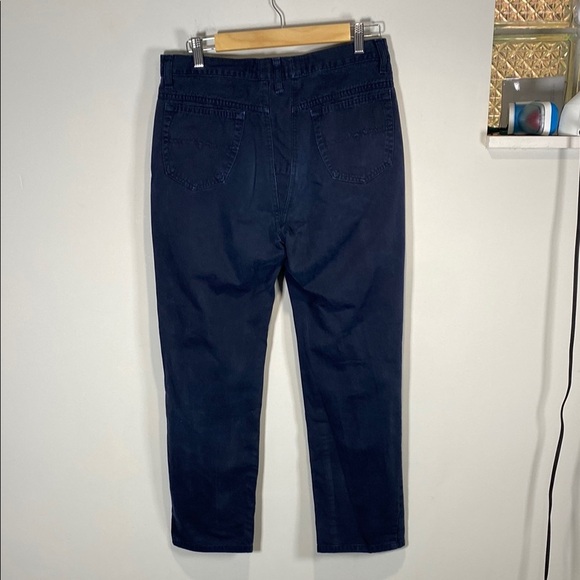 Valentino Vintage Navy Blue Straight Pant Classic Style - Picture 5 of 8
